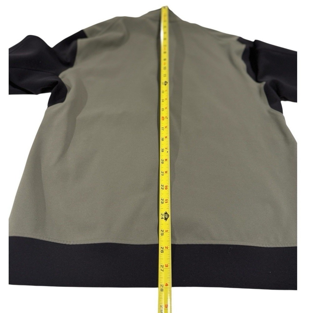 Lululemon Sojourn‎ Bomber Jacket Men's Large Grey Sage Black Warpstreme - Picture 7 of 12